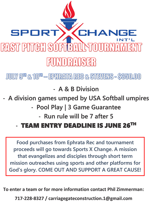 Fast Pitch Softball Tournament Fundraiser Sport X Change